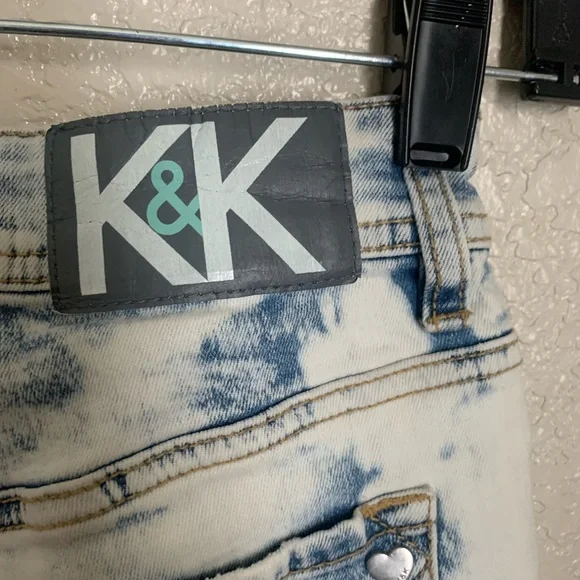 Kendall & kylie hi rise jeans shorts two tones distressed size 3 - Picture 5 of 8